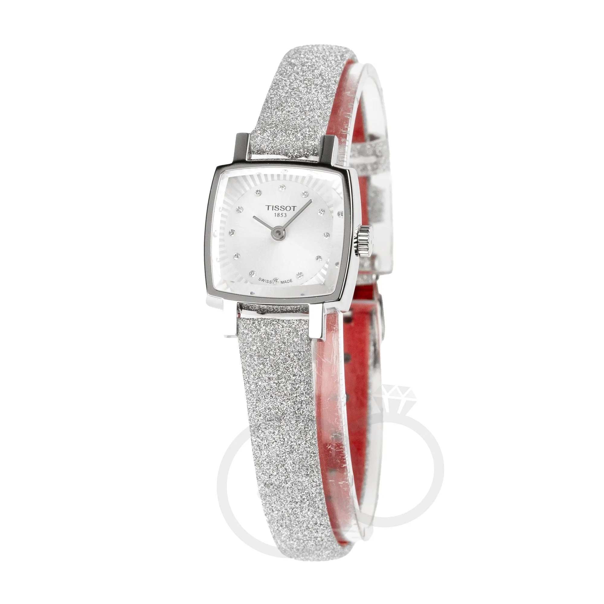 Tissot Lovely Square Festive Ladies Silver Watch T0581091703602