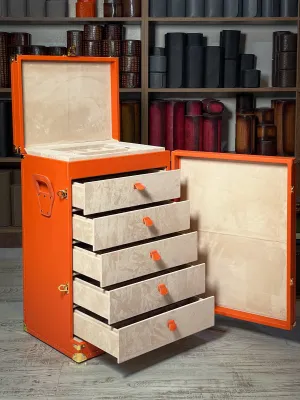 Watch Cabinet - Togo Orange for 94 Watches