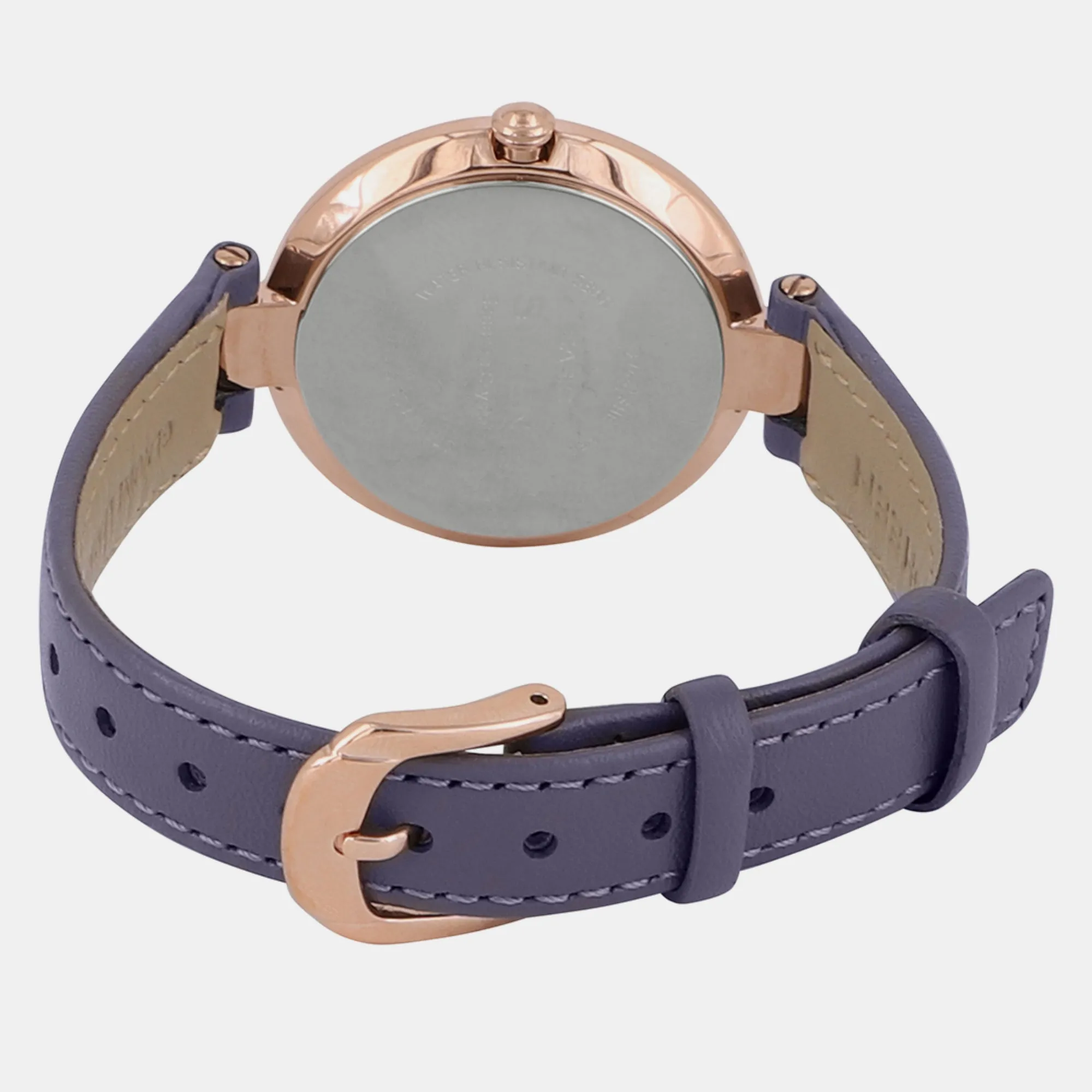 Women's Purple Analog Leather Watch SH299