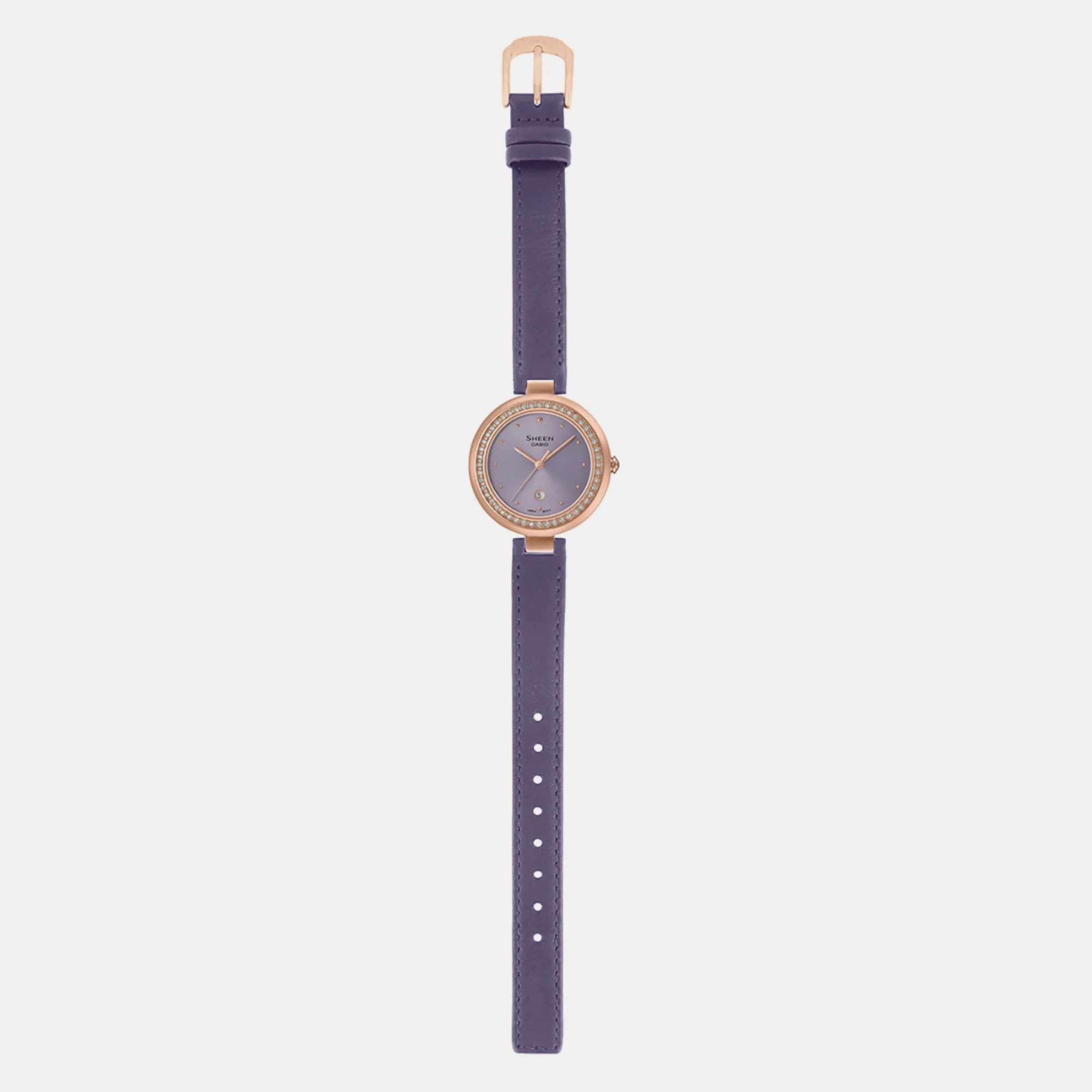 Women's Purple Analog Leather Watch SH299