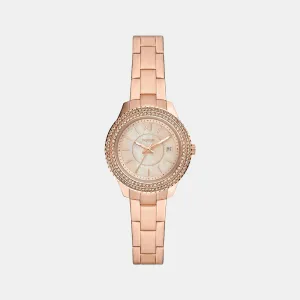 Women's Rose Gold Analog Stainless Steel Watch ES5136