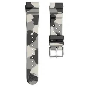 ZULUDIVER 284 Italian Rubber Dive Watch Strap - Camouflage Grey